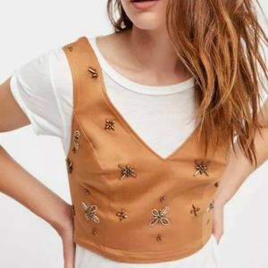 ❤️4 for $25 Free People Magic in the Moment Crop Top
Embellished Smocked